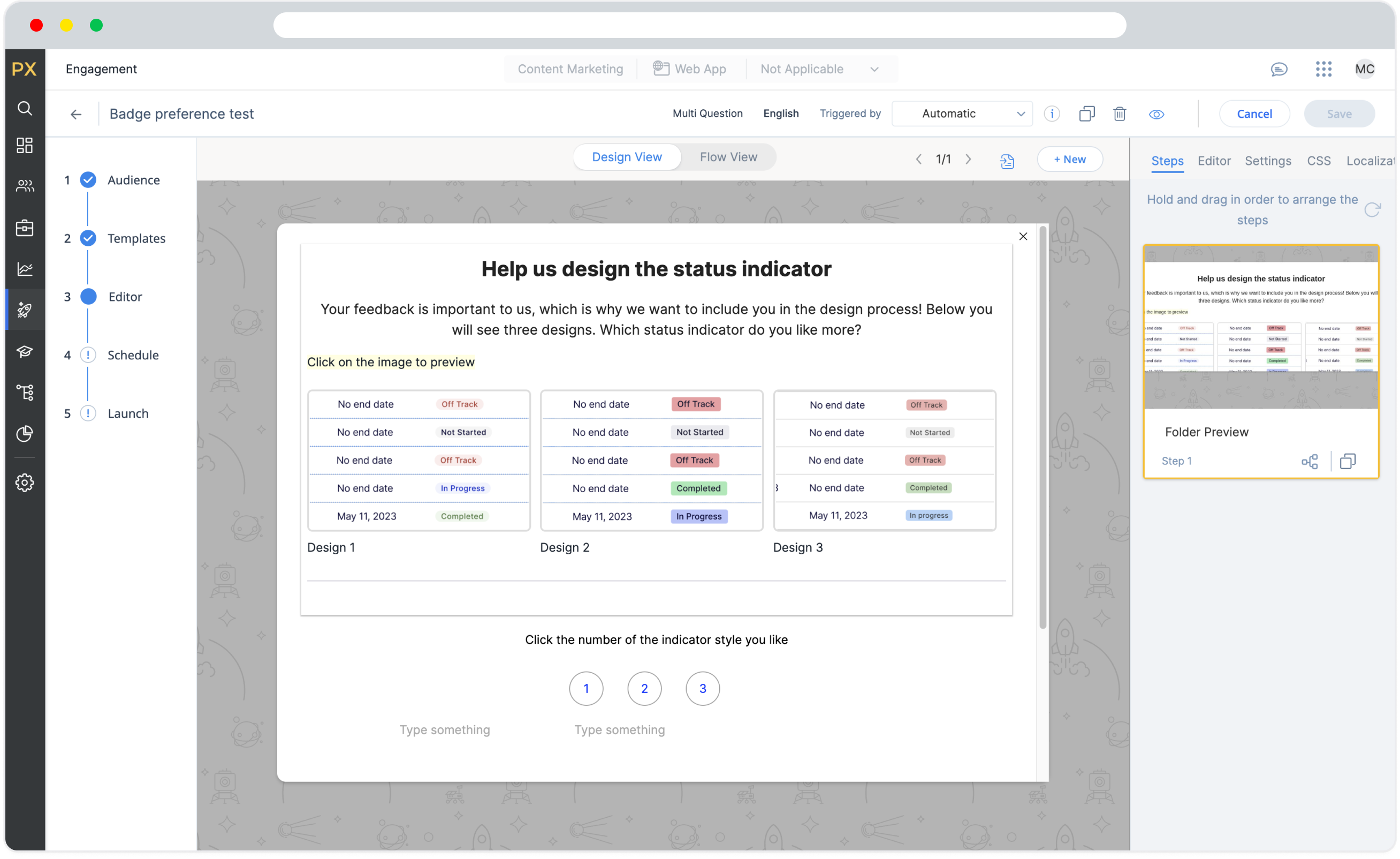 Screenshot of Gainsight tests